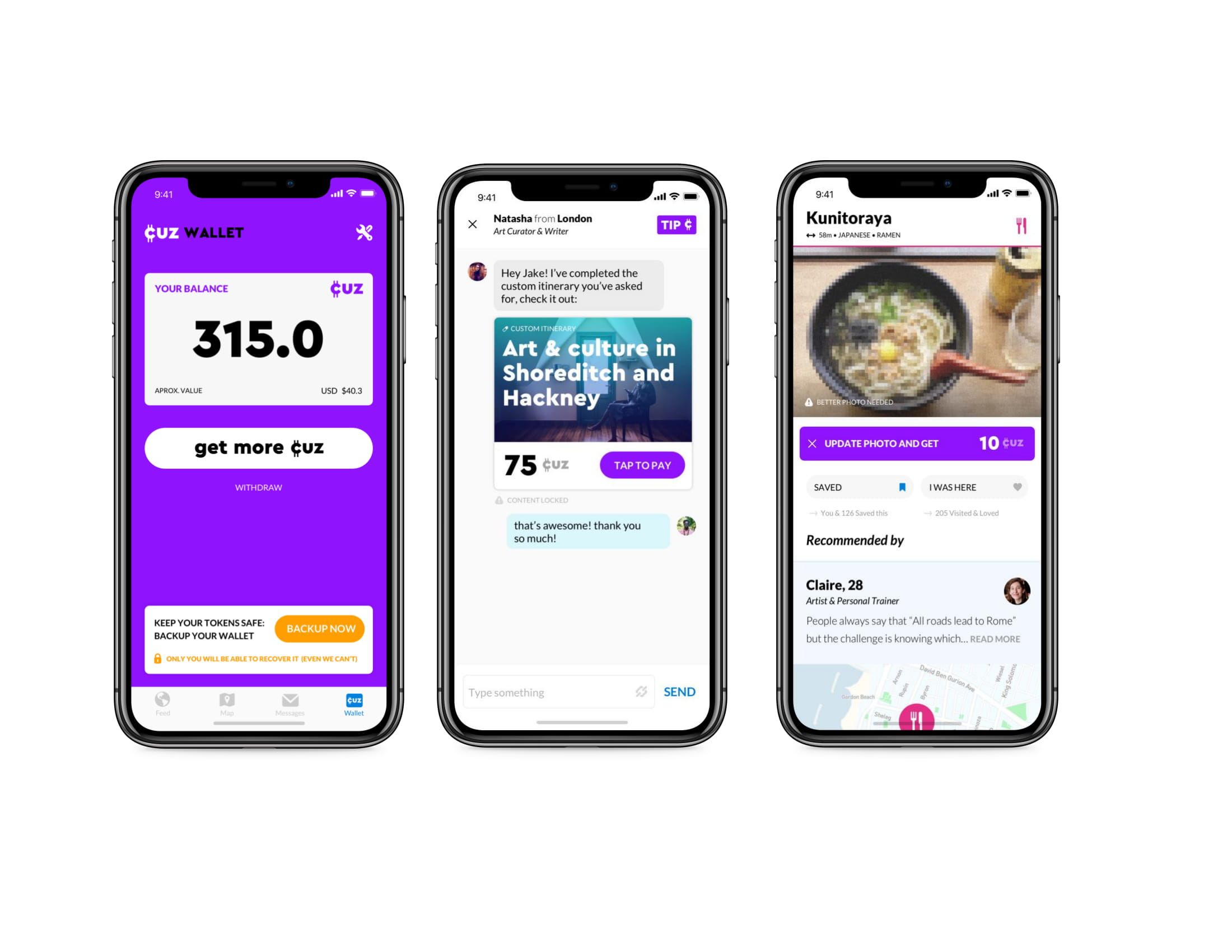 Cool Cousin guide app blockchain